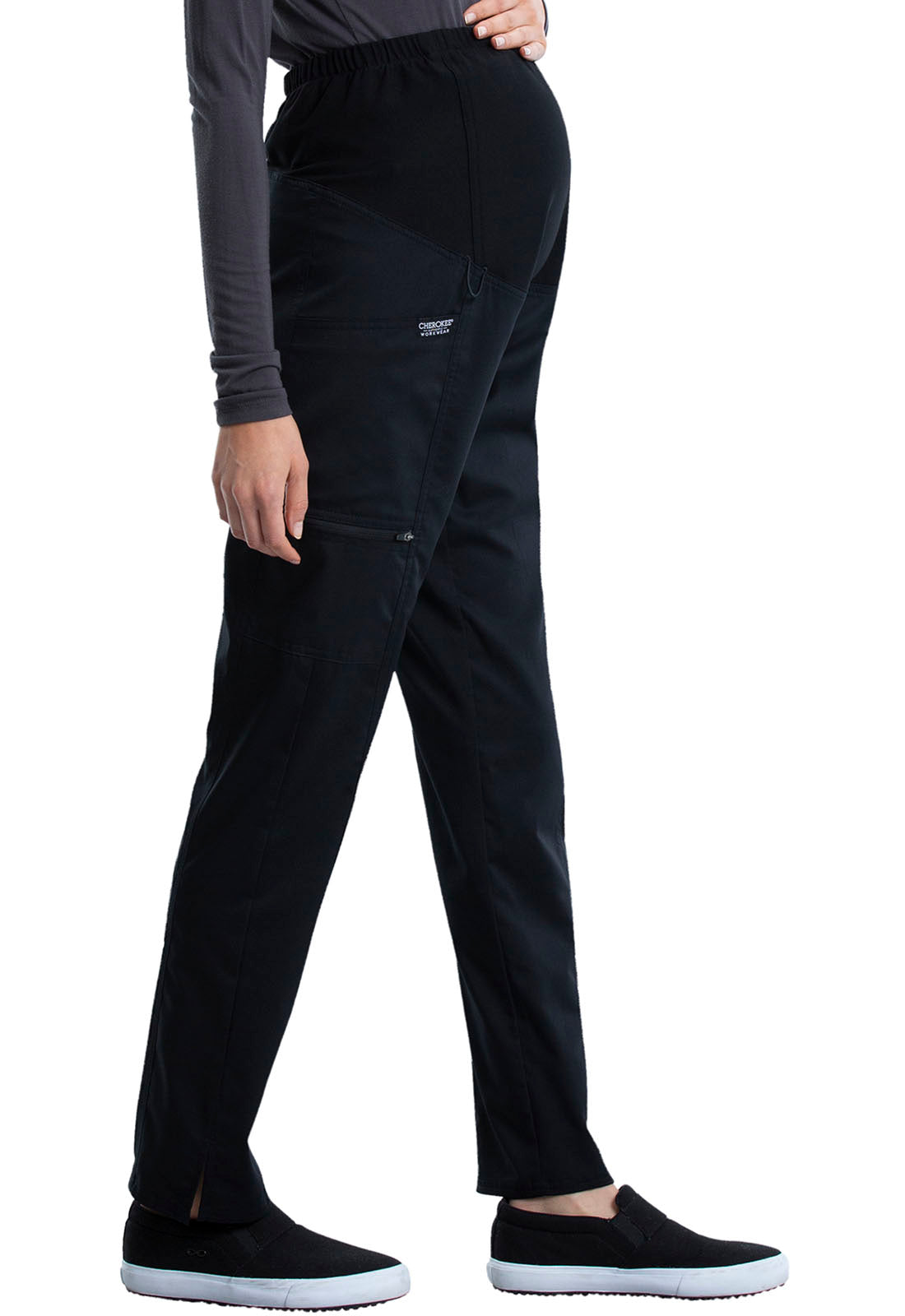 Cherokee Workwear Revolution Women's 3-Pocket Tall Maternity Straight Leg Pant