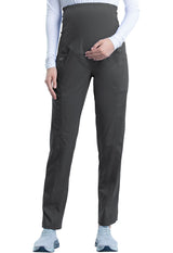 Cherokee Workwear Revolution Women's 3-Pocket Petite Maternity Straight Leg Pant