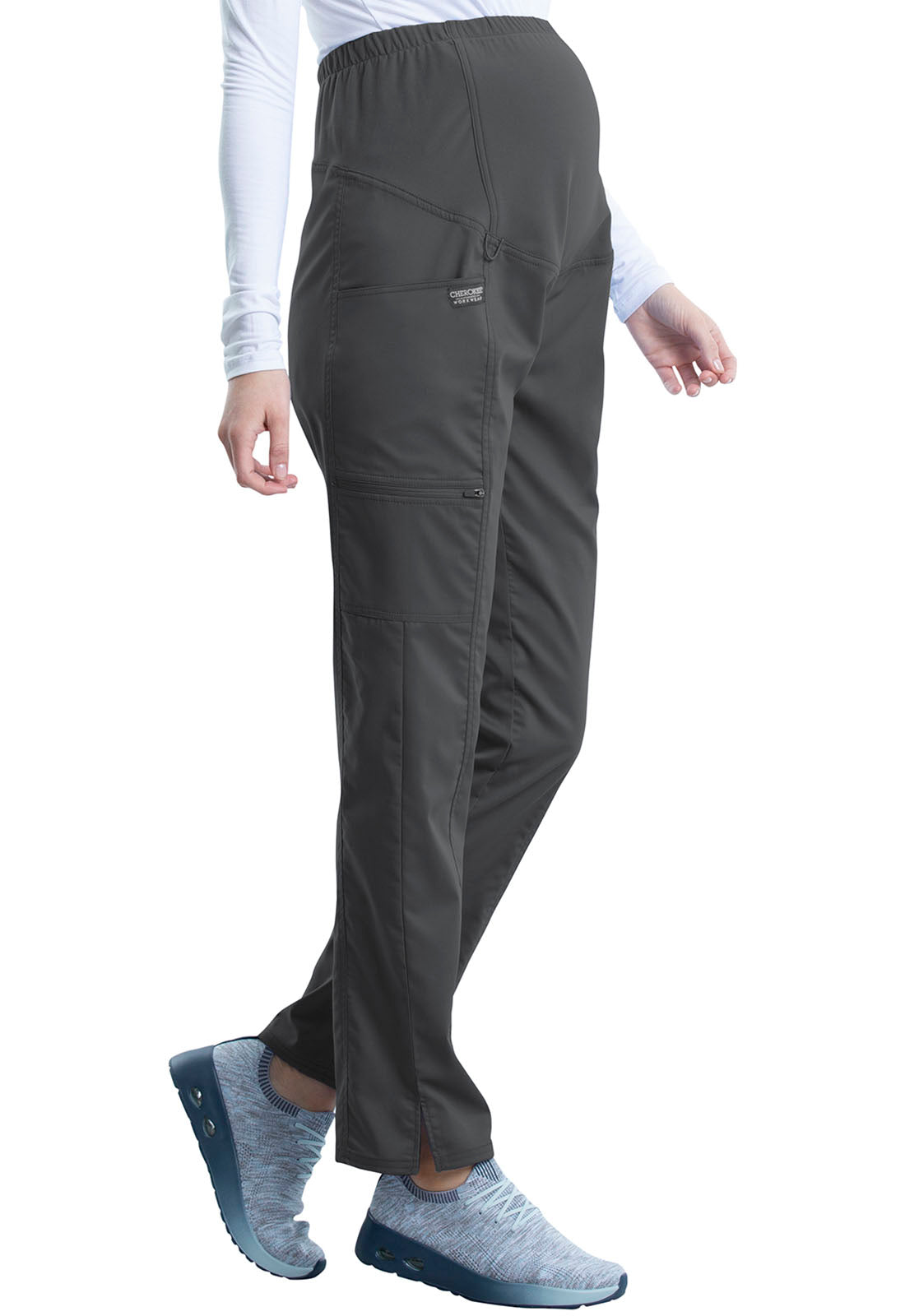 Cherokee Workwear Revolution Women's 3-Pocket Tall Maternity Straight Leg Pant