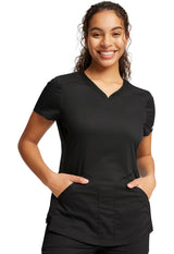 Cherokee Workwear Women's 2-Pocket V-Neck Top