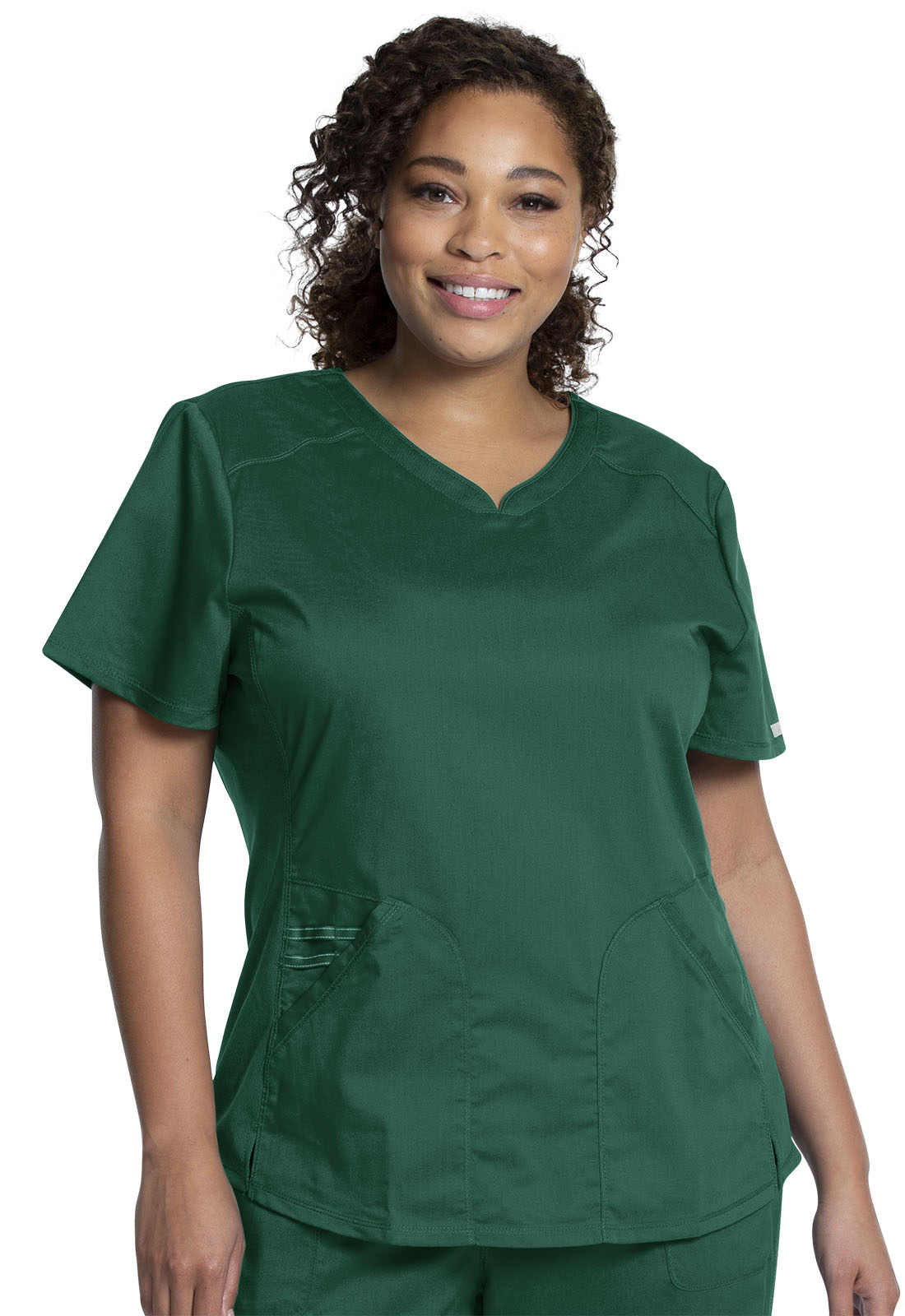 Cherokee Workwear Women's 2-Pocket V-Neck Top