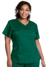 Cherokee Workwear Women's 2-Pocket V-Neck Top