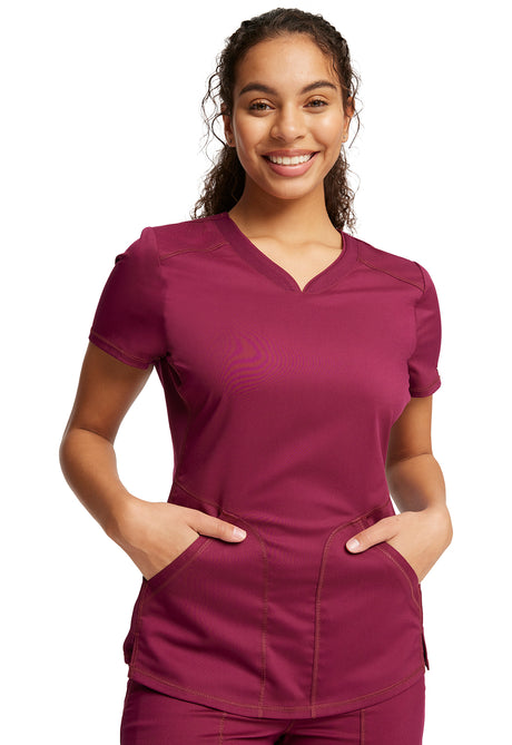 Cherokee Workwear Women's 2-Pocket V-Neck Top