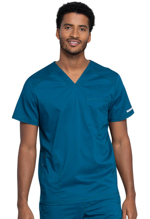 Cherokee Workwear Men's V-Neck 2-Pocket Top