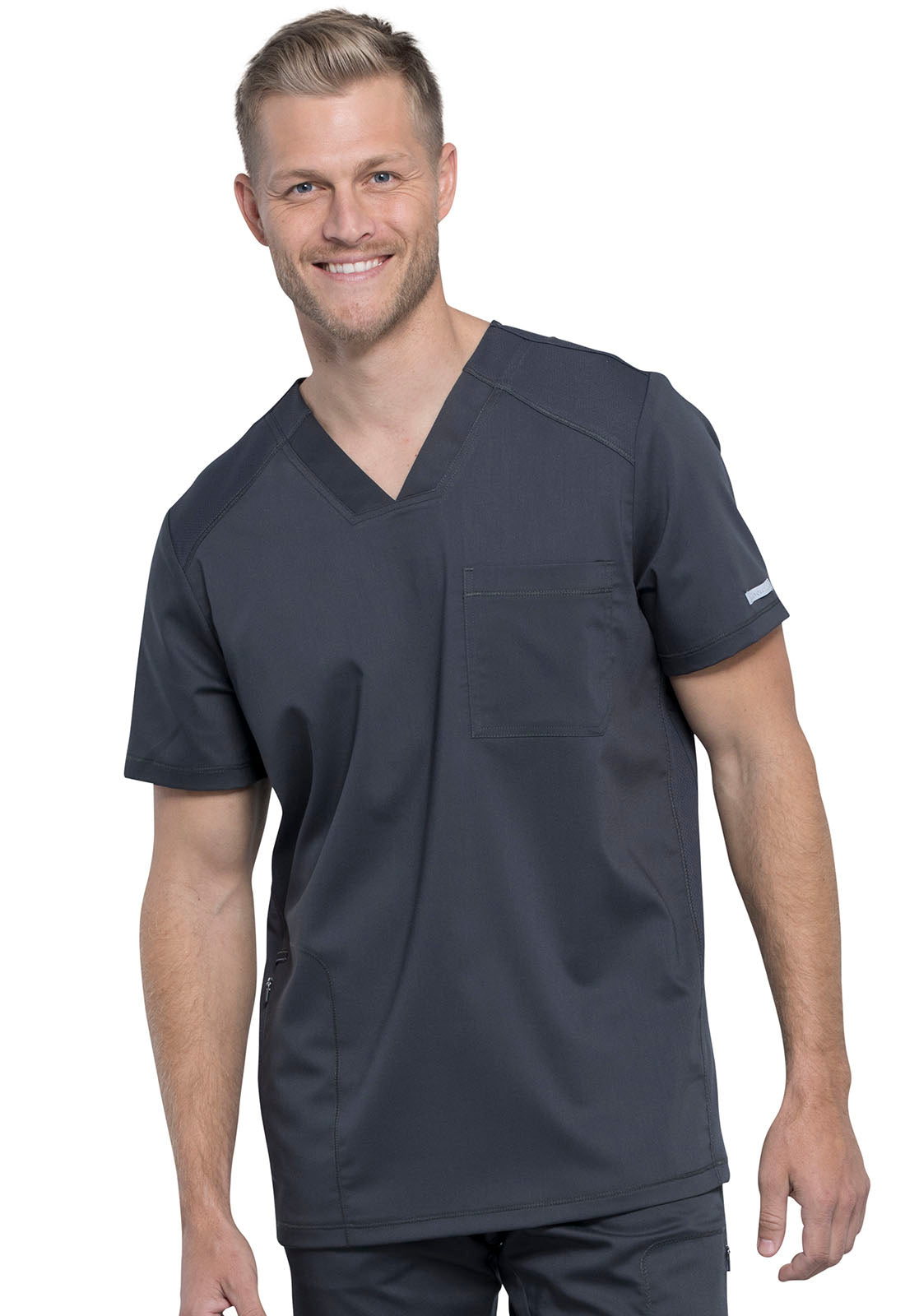 Cherokee Workwear Men's V-Neck 2-Pocket Top