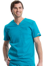 Cherokee Workwear Men's V-Neck 2-Pocket Top