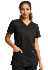 Cherokee Workwear Women's 3-Pocket V-Neck Top