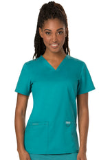 Cherokee Workwear Women's 3-Pocket V-Neck Top