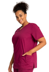 Cherokee Workwear Women's 3-Pocket V-Neck Top