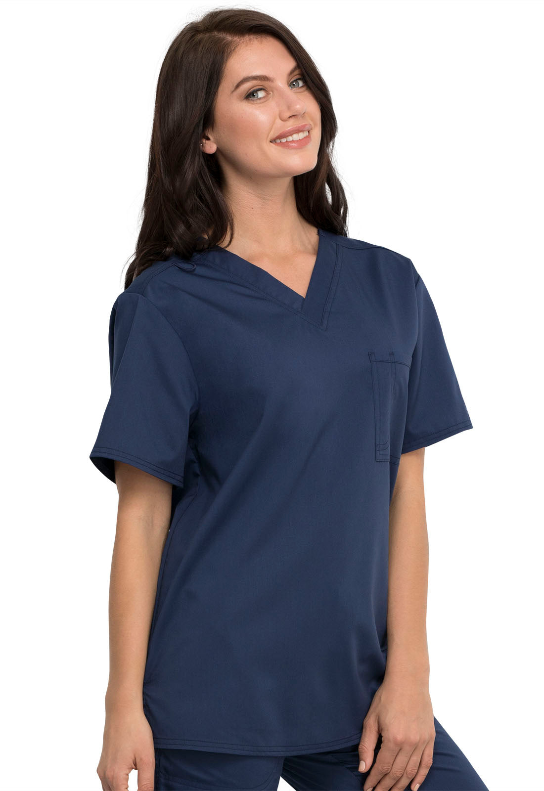 Cherokee Workwear Revolution Unisex Unisex 1 Pocket Tuckable V-Neck Top