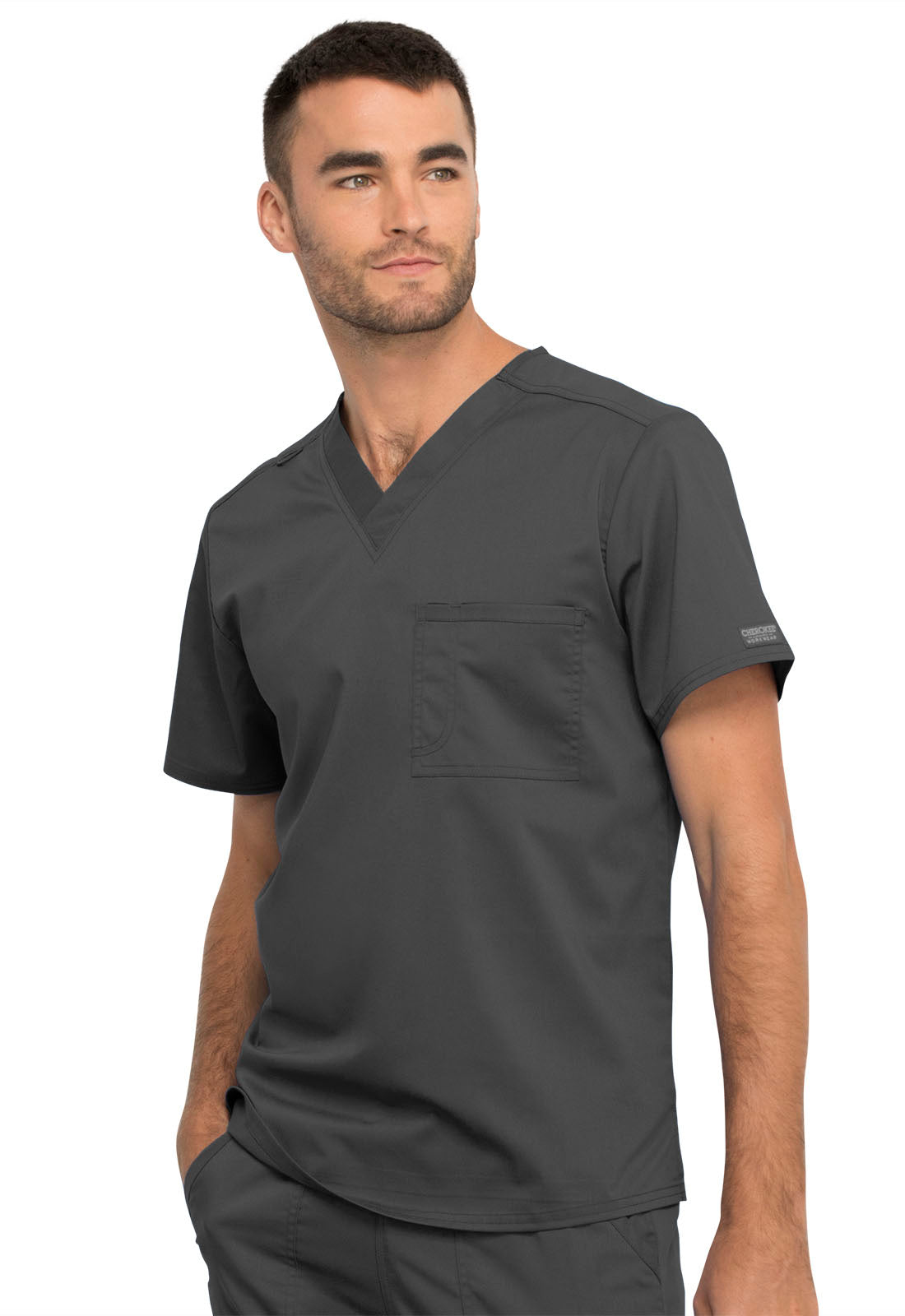 Cherokee Workwear Revolution Unisex Unisex 1 Pocket Tuckable V-Neck Top