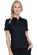 Cherokee Workwear Women's 1-Pocket Tuckable Snap Front Polo Shirt