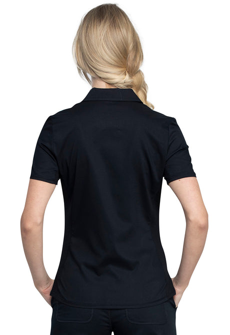 Cherokee Workwear Women's 1-Pocket Tuckable Snap Front Polo Shirt