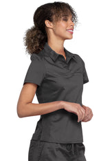 Cherokee Workwear Women's 1-Pocket Tuckable Snap Front Polo Shirt