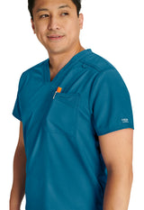 Cherokee Workwear Revolution Men's 2-Pocket V-Neck Top