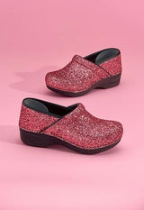 Dansko XP 2.0 Pink Glitter Stapled Clog