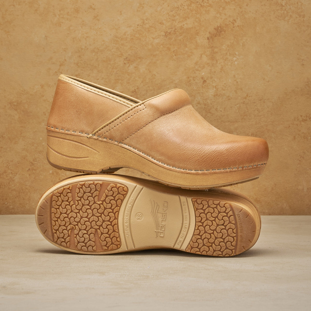 Dansko XP 2.0 Women's Honey Distressed Stapled Clog