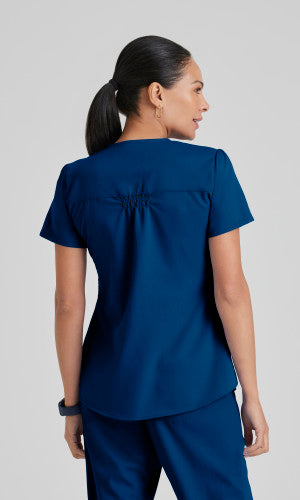 Grey's Anatomy™ Women's Aubrey 2-Pocket V-Neck Top