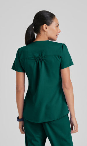 Grey's Anatomy™ Women's Aubrey 2-Pocket V-Neck Top