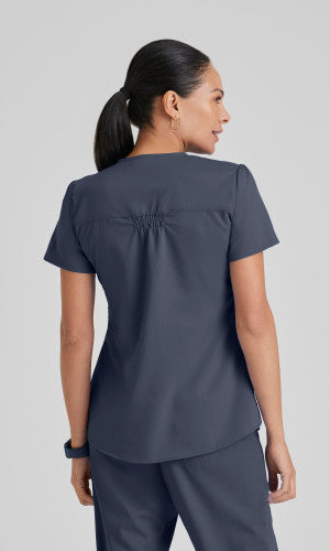 Grey's Anatomy™ Women's Aubrey 2-Pocket V-Neck Top