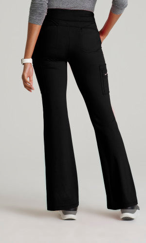 Barco One Performance Knits Women's Sprint Knit 7-Pocket High-Rise Flare Petite Pant