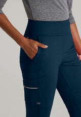 Barco One Performance Knits Women's Sprint Knit 7-Pocket High-Rise Flare Petite Pant