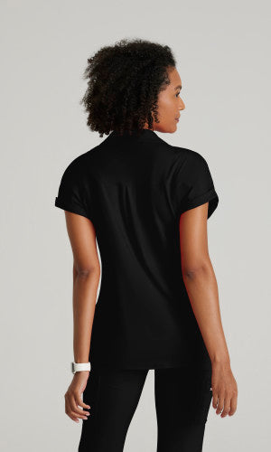 Barco One Performance Knit Women's Engage Knit 2-Pocket Zip-Neck Dolman Top