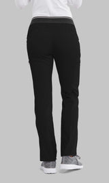 Grey's Anatomy™ Spandex Stretch Women's Kim 3-Pocket Mid-Rise Straight Leg Petite Pant