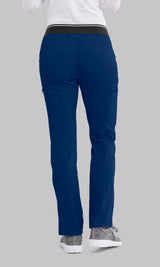Grey's Anatomy™ Spandex Stretch Women's Kim 3-Pocket Mid-Rise Straight Leg Petite Pant