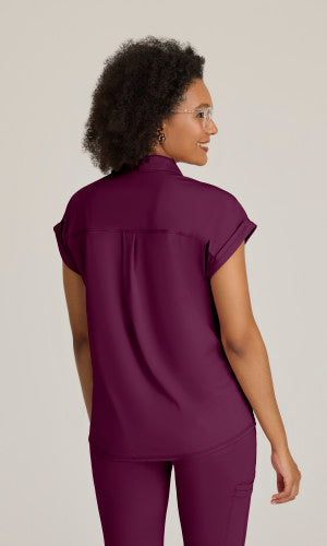 Grey's Anatomy™ Knit Stretch Women's Renew Collared Knit Top