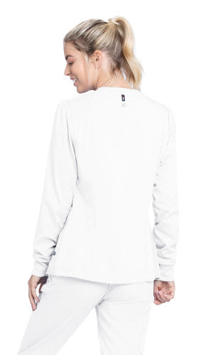 Grey's Anatomy™ Spandex Stretch Women's Millie 3-Pocket Crewneck Scrub Jacket