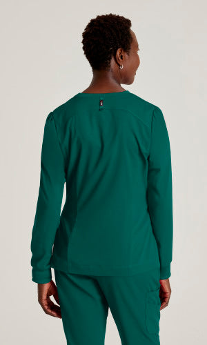 Grey's Anatomy™ Spandex Stretch Women's Millie 3-Pocket Crewneck Scrub Jacket