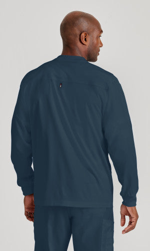 Grey's Anatomy™ Spandex Stretch Men's React 5-Pocket Crewneck Warmup Scrub Jacket