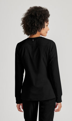 Grey's Anatomy™ Spandex Stretch Women's Gianna 5-Pocket Crewneck Scrub Jacket