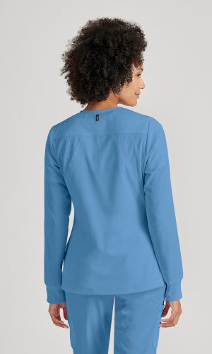 Grey's Anatomy™ Spandex Stretch Women's Gianna 5-Pocket Crewneck Scrub Jacket