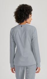 Grey's Anatomy™ Spandex Stretch Women's Gianna 5-Pocket Crewneck Scrub Jacket
