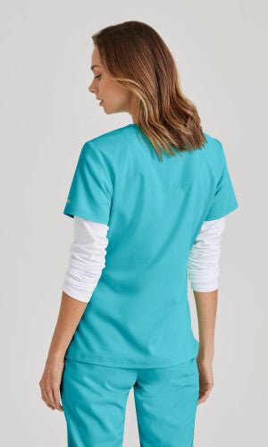 Grey's Anatomy™ Spandex Stretch Women's Bree 1-Pocket Tuck-In Scrub Top