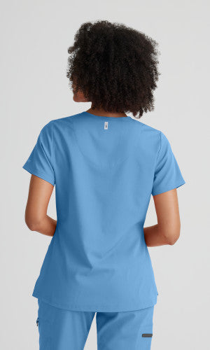 Grey's Anatomy™ Spandex Stretch Women's Bree 1-Pocket Tuck-In Scrub Top