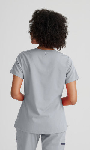 Grey's Anatomy™ Spandex Stretch Women's Bree 1-Pocket Tuck-In Scrub Top