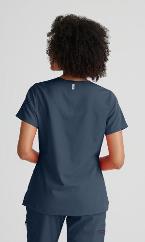 Grey's Anatomy™ Spandex Stretch Women's Bree 1-Pocket Tuck-In Scrub Top