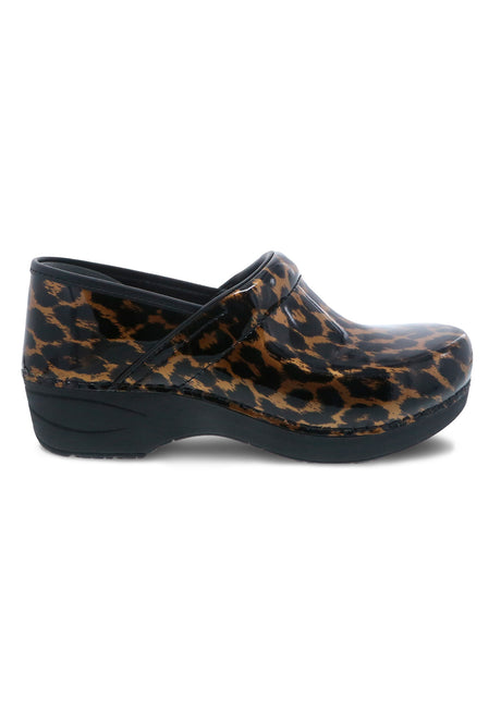 Dansko XP 2.0 Women's Brown Leopard Patent Stapled Clog