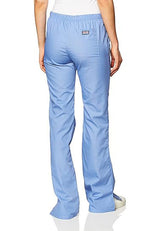 Cherokee Workwear Originals Women's Natural Rise Flare Leg 3-Pocket Petite Drawstring Pant