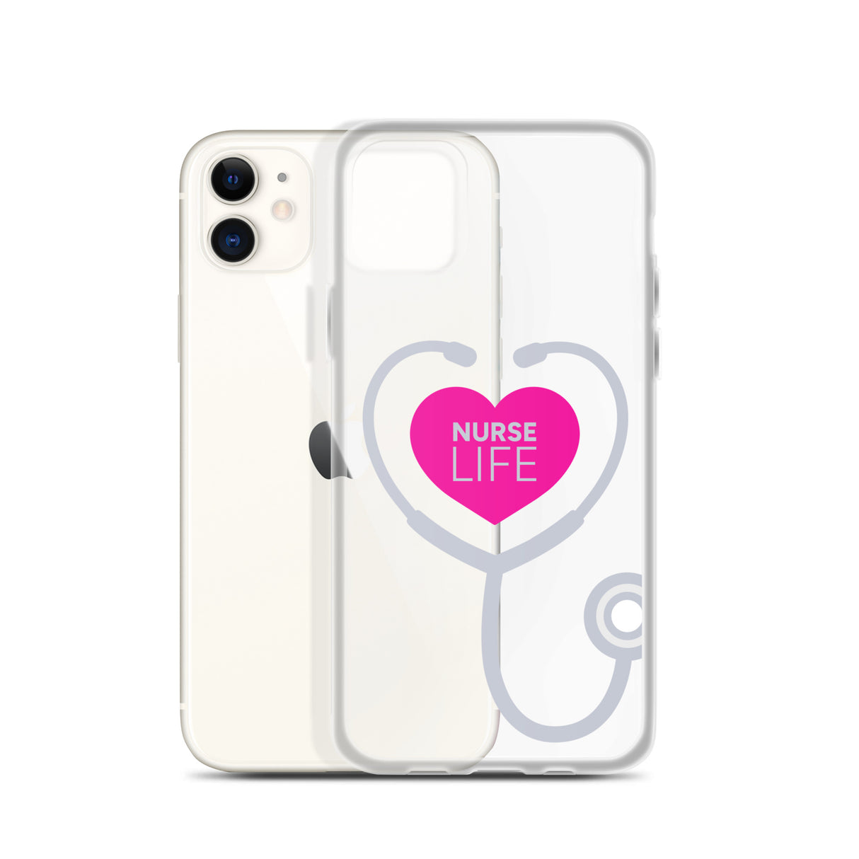 "Nurse Life" Stethoscope Clear Case for iPhone®