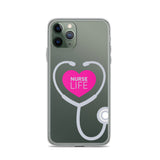 "Nurse Life" Stethoscope Clear Case for iPhone®