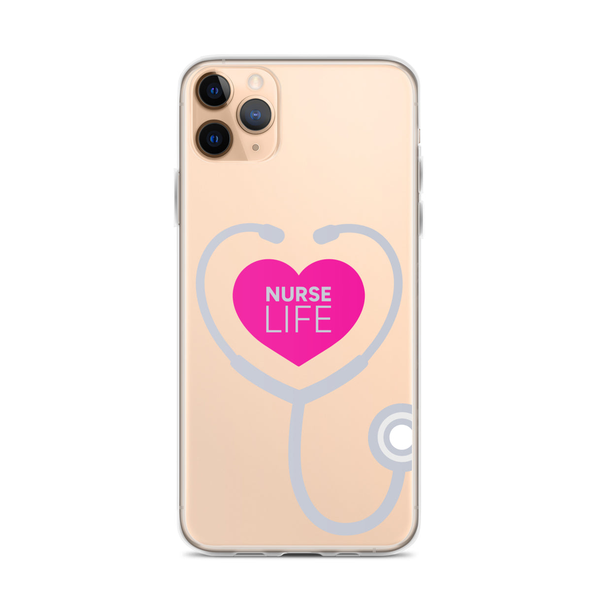 "Nurse Life" Stethoscope Clear Case for iPhone®