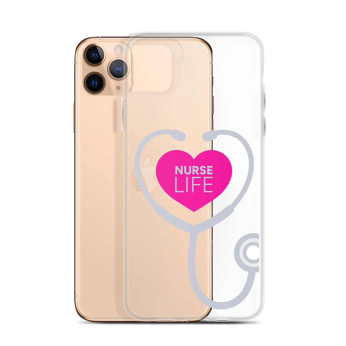 "Nurse Life" Stethoscope Clear Case for iPhone®