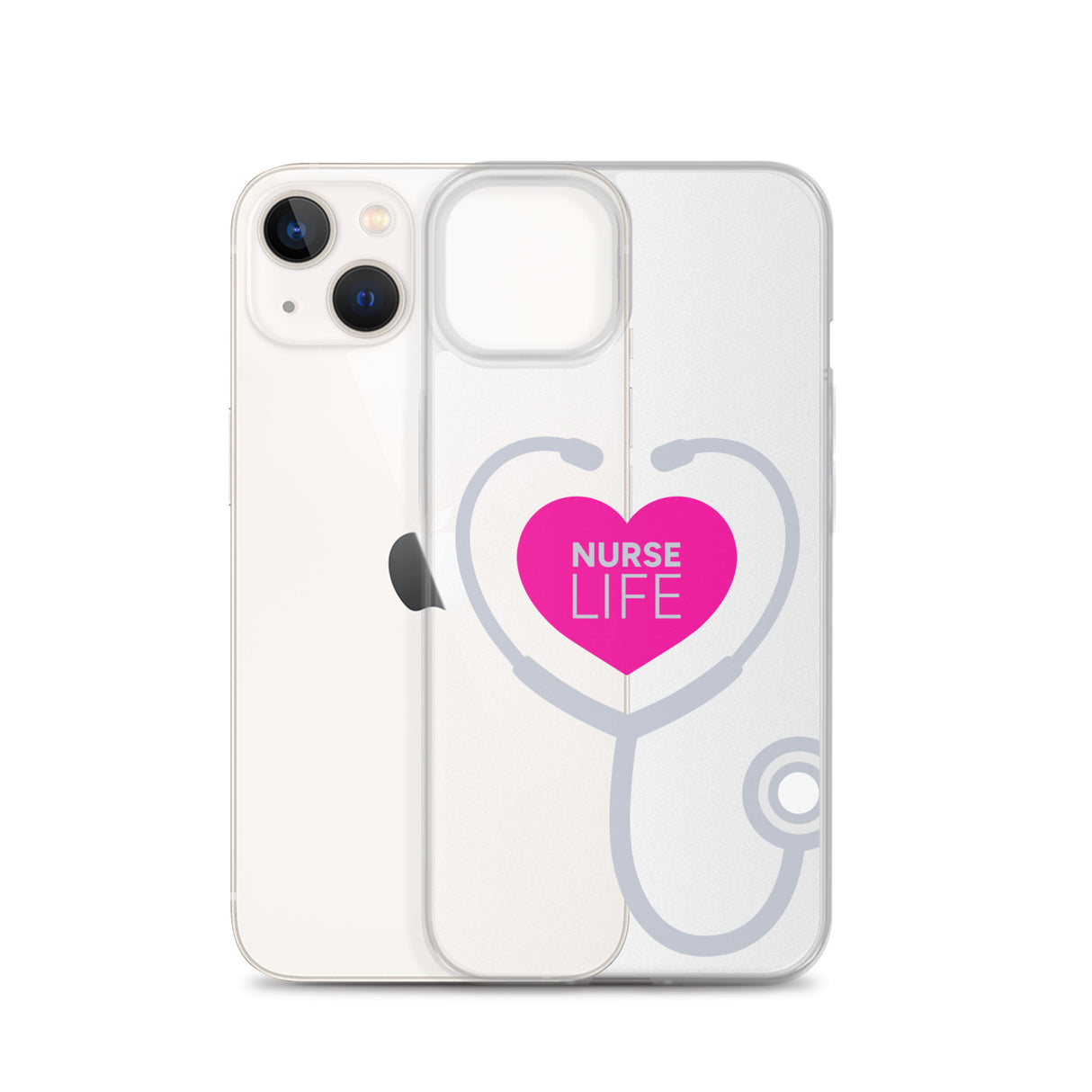 "Nurse Life" Stethoscope Clear Case for iPhone®