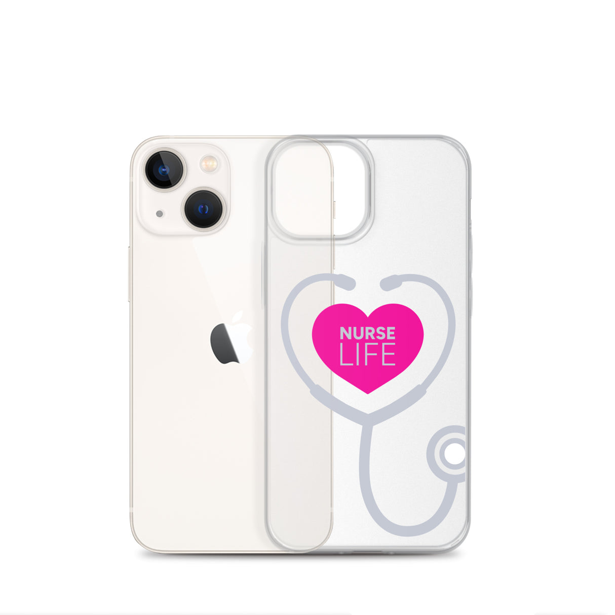 "Nurse Life" Stethoscope Clear Case for iPhone®