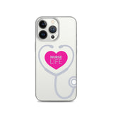 "Nurse Life" Stethoscope Clear Case for iPhone®