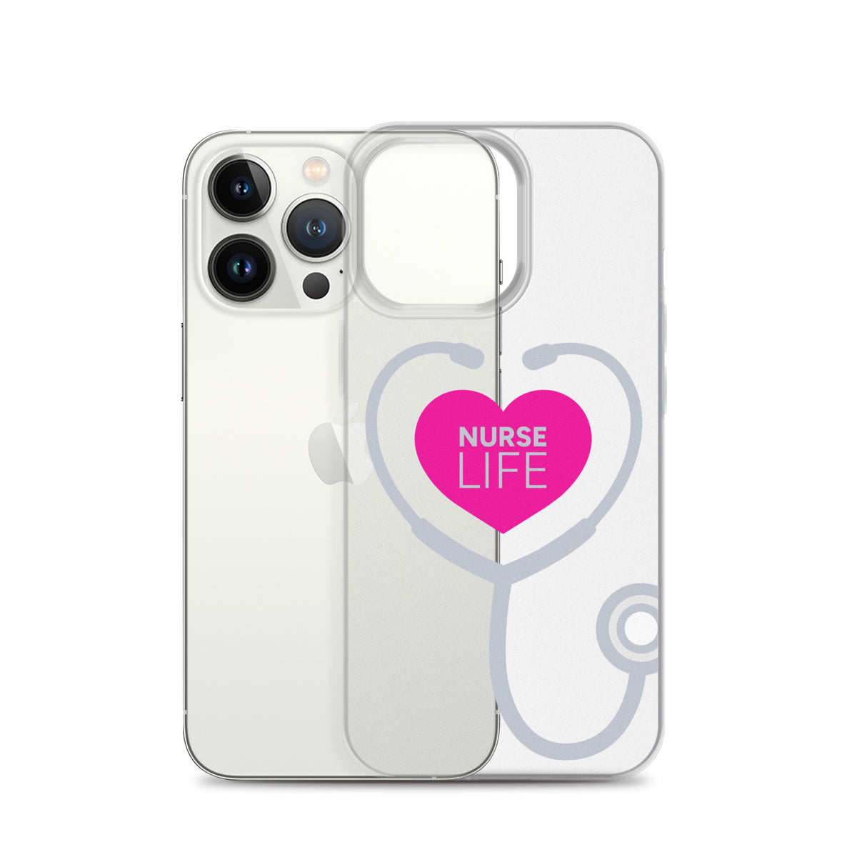 "Nurse Life" Stethoscope Clear Case for iPhone®